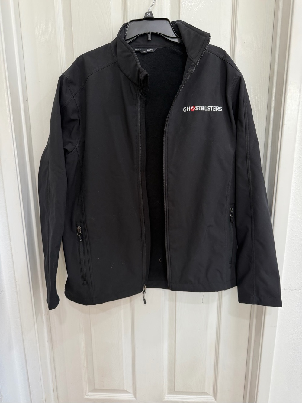 Ghostbusters Black Softshell Jacket Men’s Large Port Authority Embroidered Logo